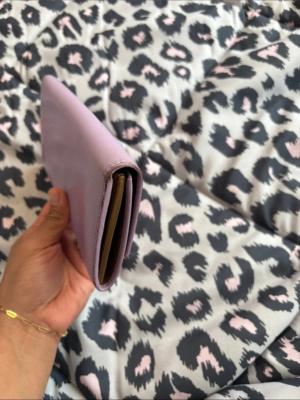 Salvatore Ferragamo Lavender Vara Bow Continental Wallet
